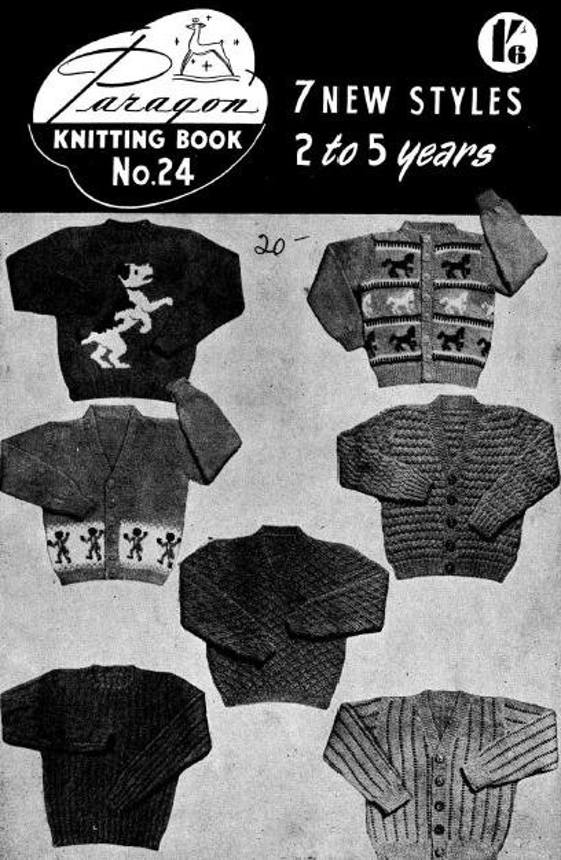 PARAGON 24 Knitting Book Knitting Patterns 2-5 Years in ENGLISH - Etsy