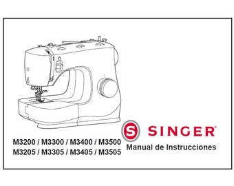 SINGER M3200 M3300 M3400 M3500 M3205 M3305 M3405 M3505 Manuale De Instrucciones Macchina da cucire Espanol