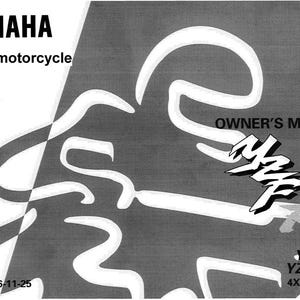 YAMAHA YzF-R1K YzF-R1KC Owners Manual 1998 Motorcycle 122 Pages In English. Pdf Download. MORE MANUALS @ themanualsservice dot com