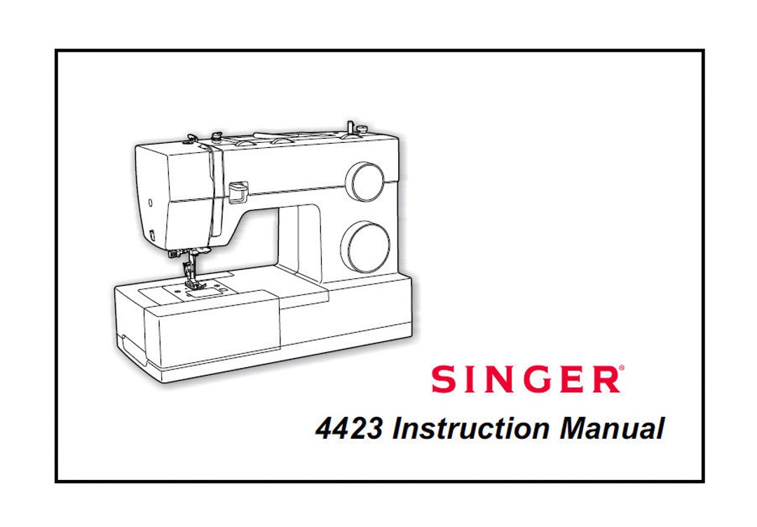 SINGER 4423 Instruction Manual Sewing Machine in English. MORE MANUALS
