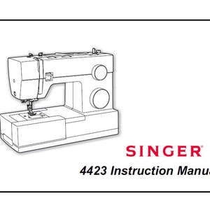 LARGE-PRINT Service Manual for Singer Sewing Machines 4411 4423 4432 4443  4452