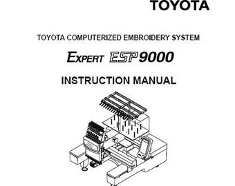 Manual de instrucciones de la máquina de coser bordada Toyota ESP9000 (101 páginas, PDF en inglés)
