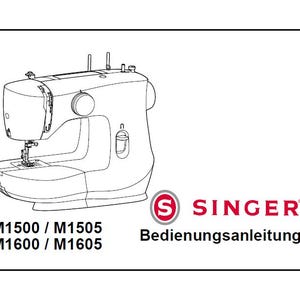 SINGER M1500 M1505 M1600 M1605 Bedienungsanleitung Nahmaschine Deutsch. MORE MANUALS @ themanualsservice dot com