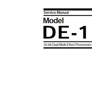 FOSTEX DE-1 Onderhoudshandleiding 20-bits dubbele multi-effectprocessors 20 pagina's Eng Pdf-download