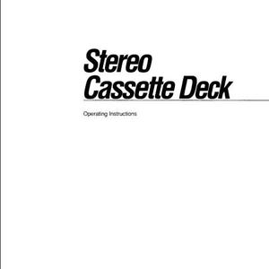 Istruzioni per l&#39;uso del registratore a cassette stereo SONY TC-K411 TC-K511