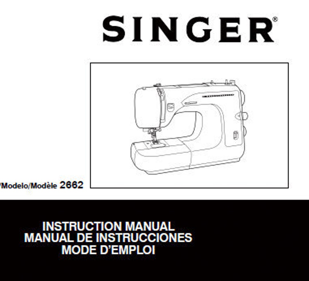 SINGER 2662 Instruction Manual Sewing Machine in English Espanol Et