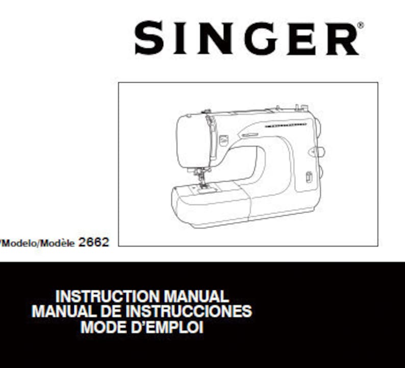 SINGER 2662 Instruction Manual Sewing Machine in English Espanol Et