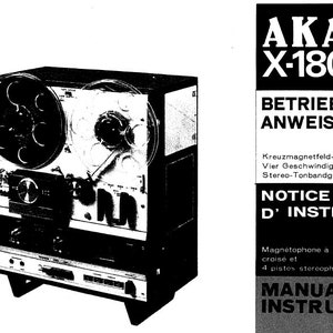 AKAI X-1800SD BETRIEBS ANWEISUNGEN Stereo Tonbandgerat Deutsch Francais et Espanol