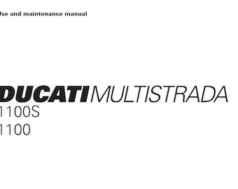 Manual de uso y mantenimiento de la motocicleta Ducati Multistrada 1100S (Descarga PDF)