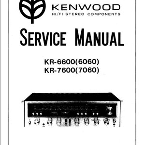 KENWOOD KR-6600/6060/7600/7060 Stereo Receiver Service Manual
