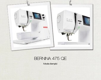 BERNINA 475 Qe Mode D'Emploi Machine A Coudre en FRANCAIS