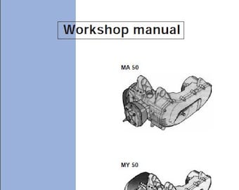 PIAGGIO Aprilia MA50 MY50 2000 Workshop Manual Scooter 54 Pages Eng (PDF Download)