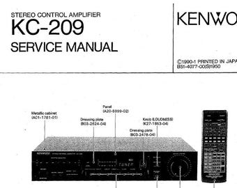 KENWOOD Kc-209-servicehandleiding stereoregelversterker in het Engels. MEER HANDLEIDINGEN @ themanualsservice punt com