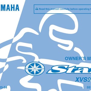 Yamaha XVS95Z(C) Star Motorcycle Owners Manual (PDF Download)
