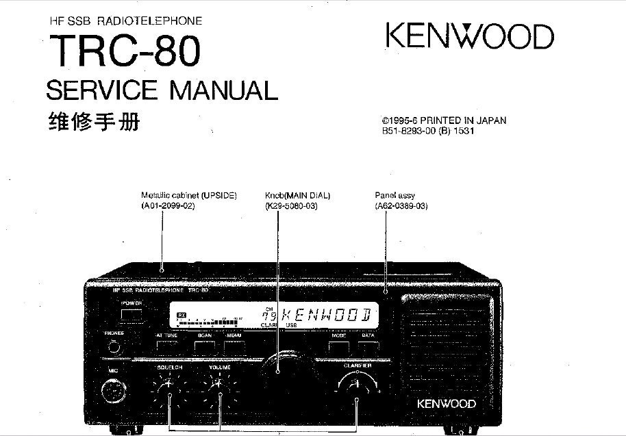 KENWOOD TRC-80 Service Manual Hf Ssb Radiotelephone in ENGLISH - Etsy