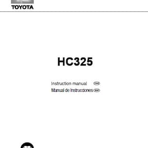 Toyota HC325 RS2000 Sewing Machine Instruction Manual (English & Español)