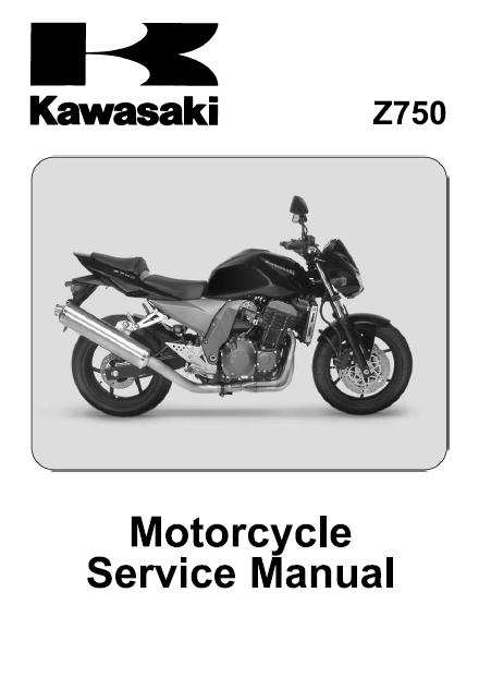 KAWASAKI Z750-B サービスマニュアル Kawasaki Z750 Motorcycle Service Manual With Schematics (PDF