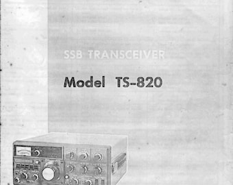 KENWOOD TS-820 Operating Manual Ssb Transceiver in ENGLISH