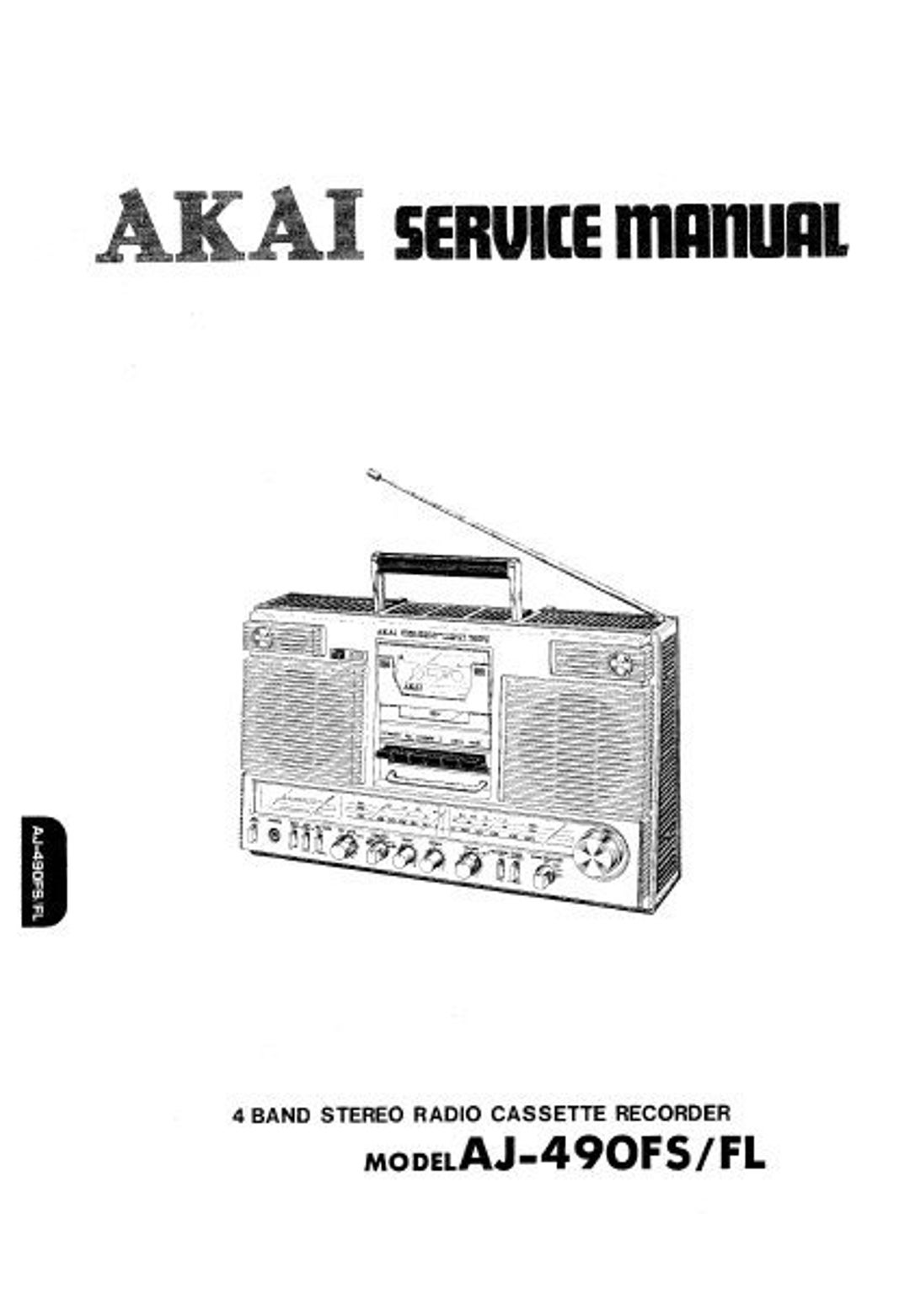 AKAI AJ-490FS/FL Service Manual: Stereo Radio Cassette Recorder - Etsy