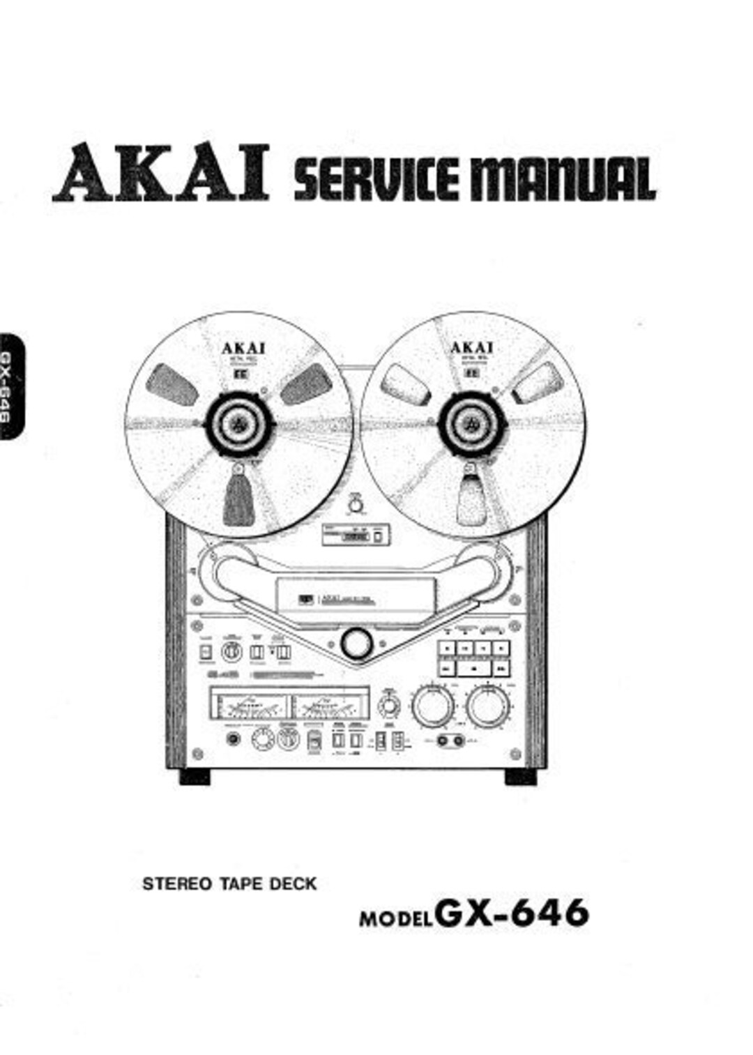 AKAI Gx-646 Service Manual Stereo Tape Deck 49 Pages in