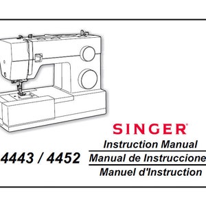 Manuale di istruzioni per la macchina da cucire Singer 4443 4452 (download PDF)