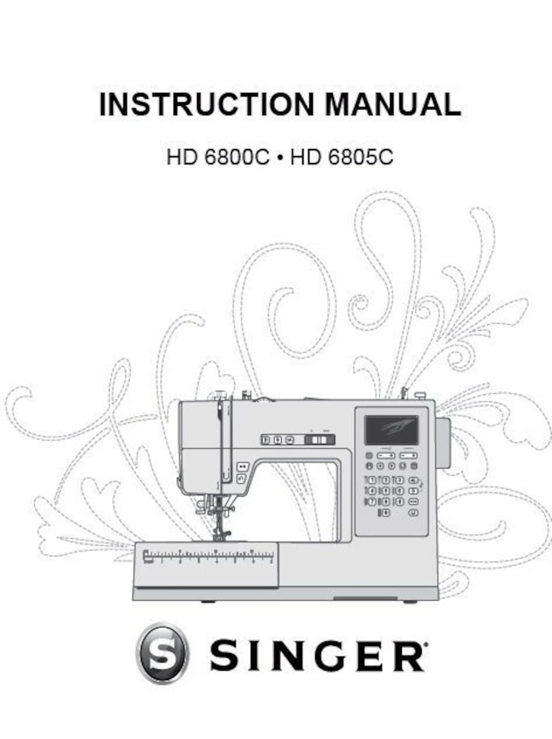 SINGER HD6800C HD6805C Instruction Manual Sewing Machine Etsy