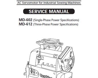 Brother MD-602 MD-612 Industrie Nähmaschine Service Anleitung