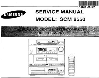 Samsung SCM-8550 HiFi Music Center Service Manual