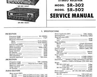 HITACHI Sr-302 Sr-502 Service Manual Stereo Receiver in English. MORE MANUALS @ themanualsservice dot com