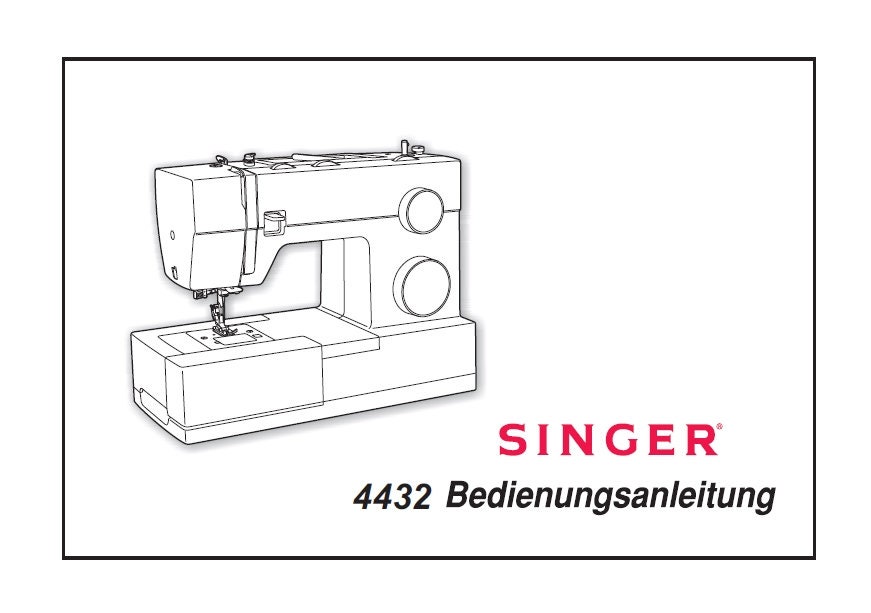 SINGER 4432 Sewing Machine Owner's Manual Guide Download 
