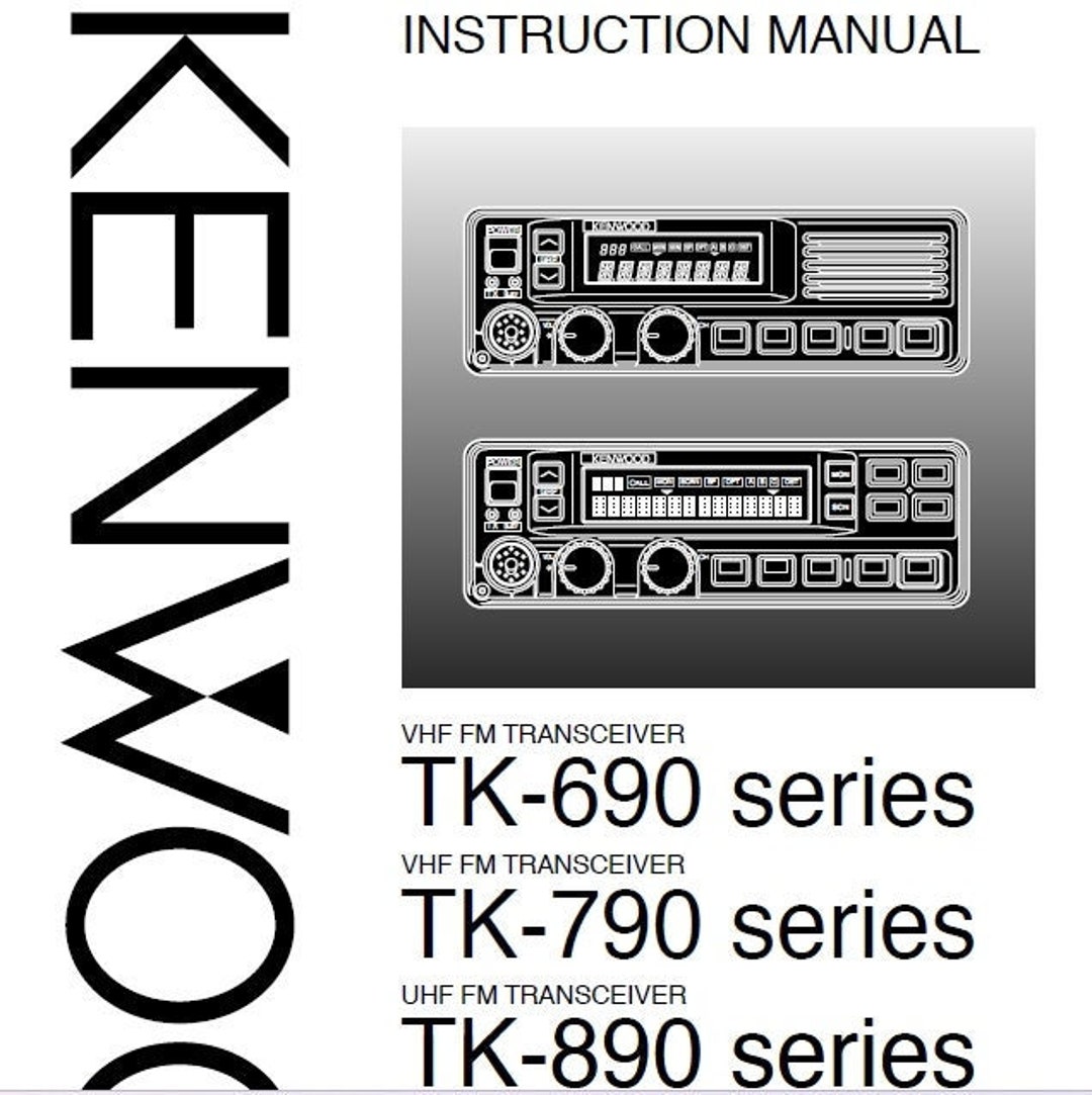 KENWOOD TK-690/790/890 Series Transceiver Instruction Manual - Etsy