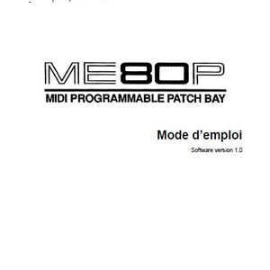 AKAI ME80P Mode D'Emploi Midi Programmierbare Aufnäher Bay in FRANCAIS