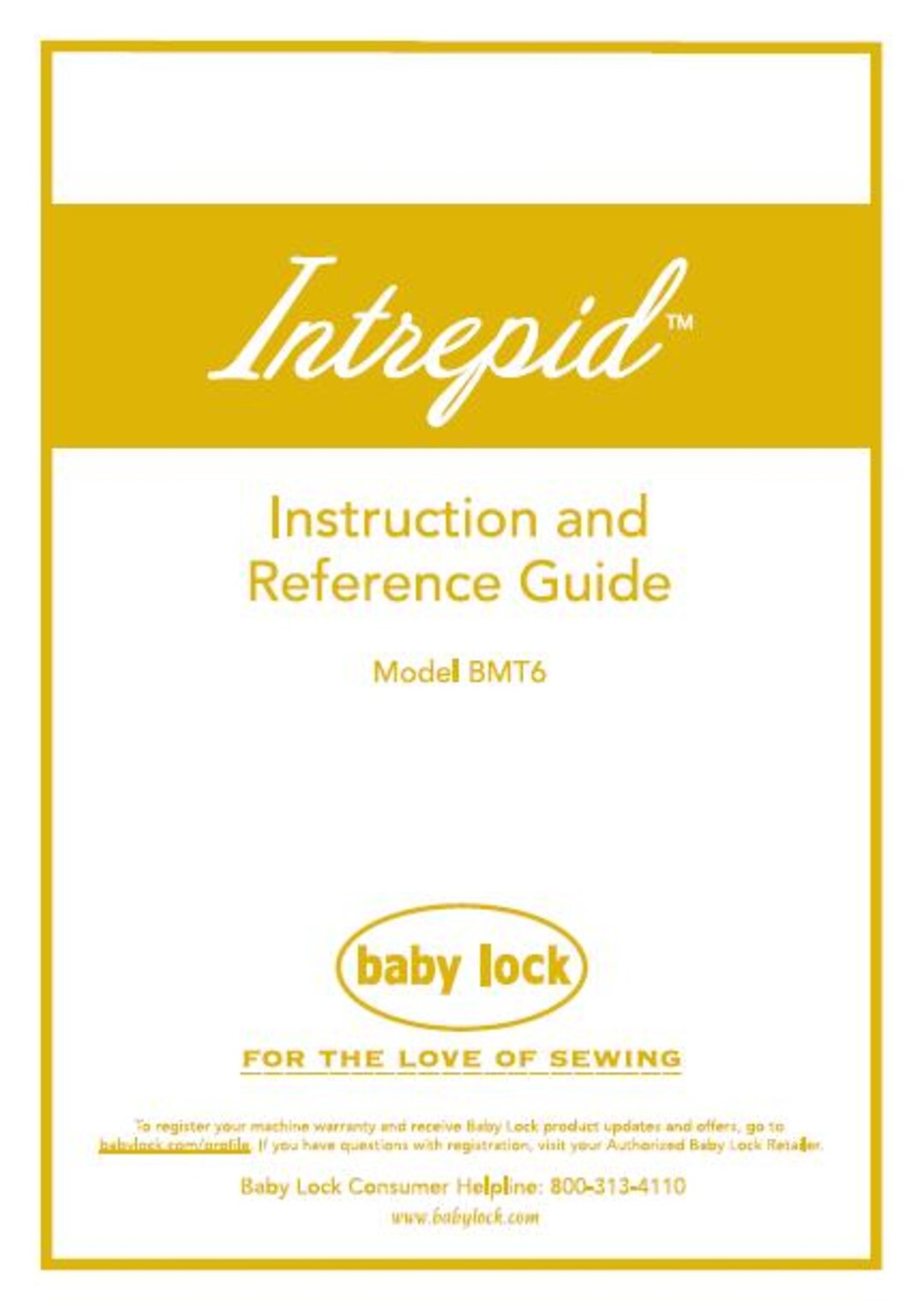 Baby Lock Intrepid Sewing Machine Instruction Manual: 244 Pages (PDF ...