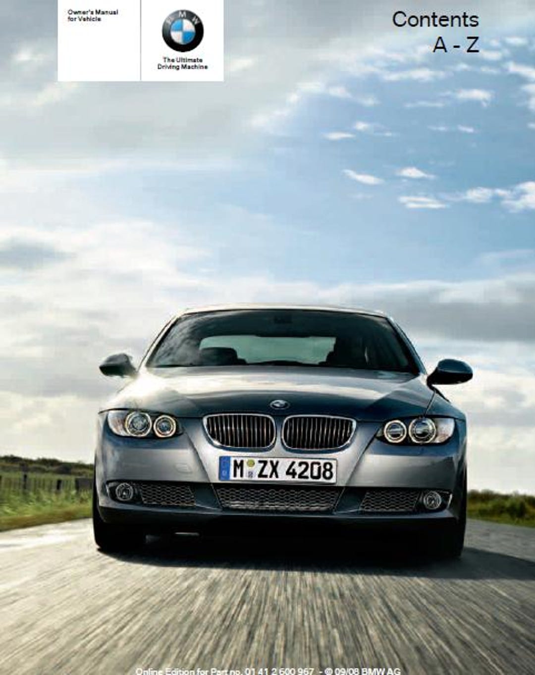 BMW 328i/335i オーナーズマニュアル 2008 (PDF ダウンロード、260 