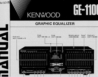 KENWOOD GE-1100 Service Manual Graphic Equalizer 16 Pages English Pdf Downoad
