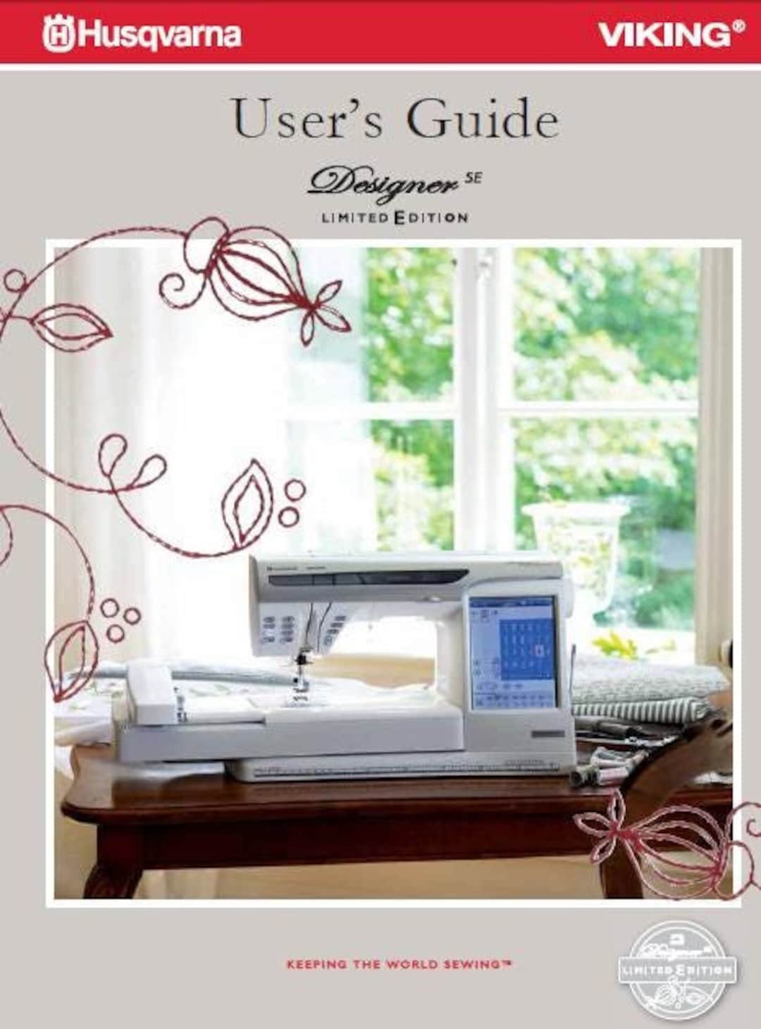 Husqvarna Viking Designer SE Sewing Machine User's Guide 100 Pages Eng ...