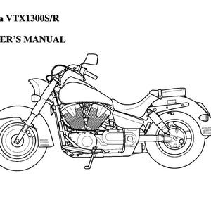 HONDA VtX1300S/R VtX Owners Manual Motorcycle 238 Pages In English. Pdf Download. MORE MANUALS @ themanualsservice dot com