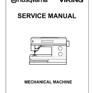 Manuel d'entretien de la machine à coudre HUSQVARNA VIKING série 2000 en anglais image 1