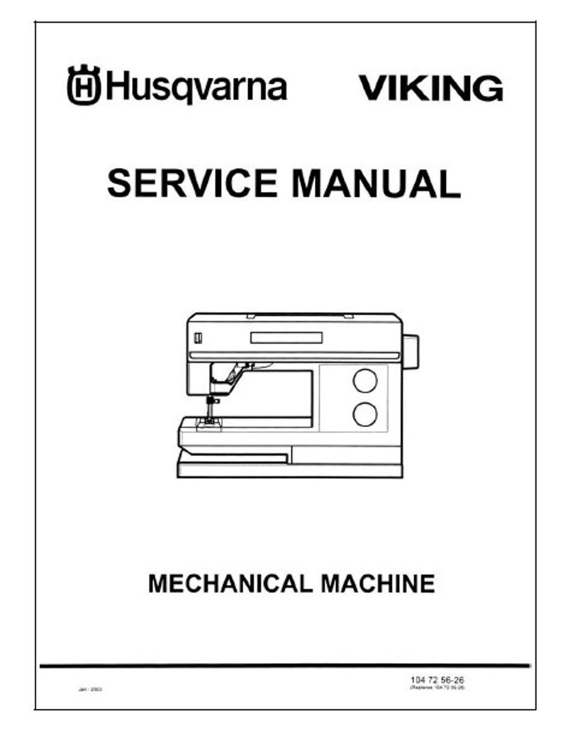 Manuel d'entretien de la machine à coudre HUSQVARNA VIKING série 2000 en anglais image 1