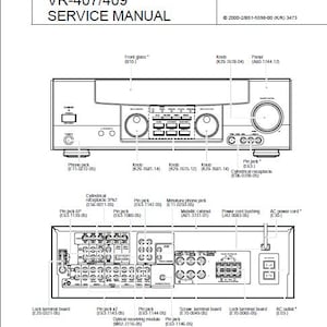 KENWOOD KrF-V7030D KrF-V7030D-S KrF-V8030D KrF-V8030D-S VR-407 VR-409 Service Manual Av Surround Receiver in English.