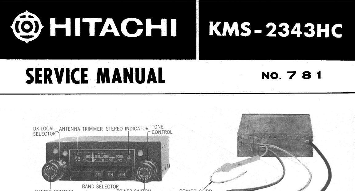 HITACHI Kms-2343hc Service Manual Car Radio With Stereo. MORE