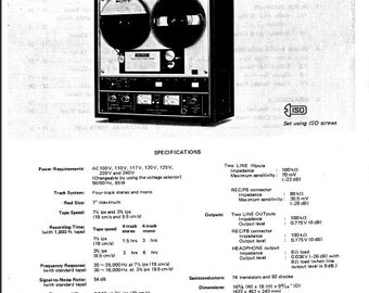 Manuale di servizio per registratore stereo SONY TC-651, 53 pagine, in inglese, in formato PDF da scaricare