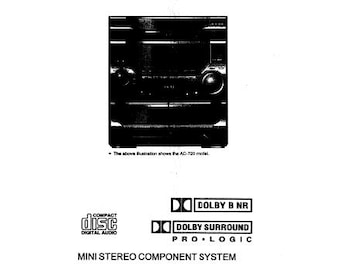 Manual de servicio del sistema de componentes estéreo AKAI Mini (inglés)