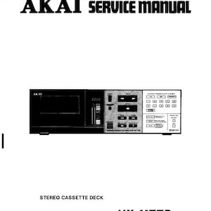 AKAI Hx-M77R Service Manual Stereo Cassette Deck in English. MORE MANUALS @ themanualsservice dot com