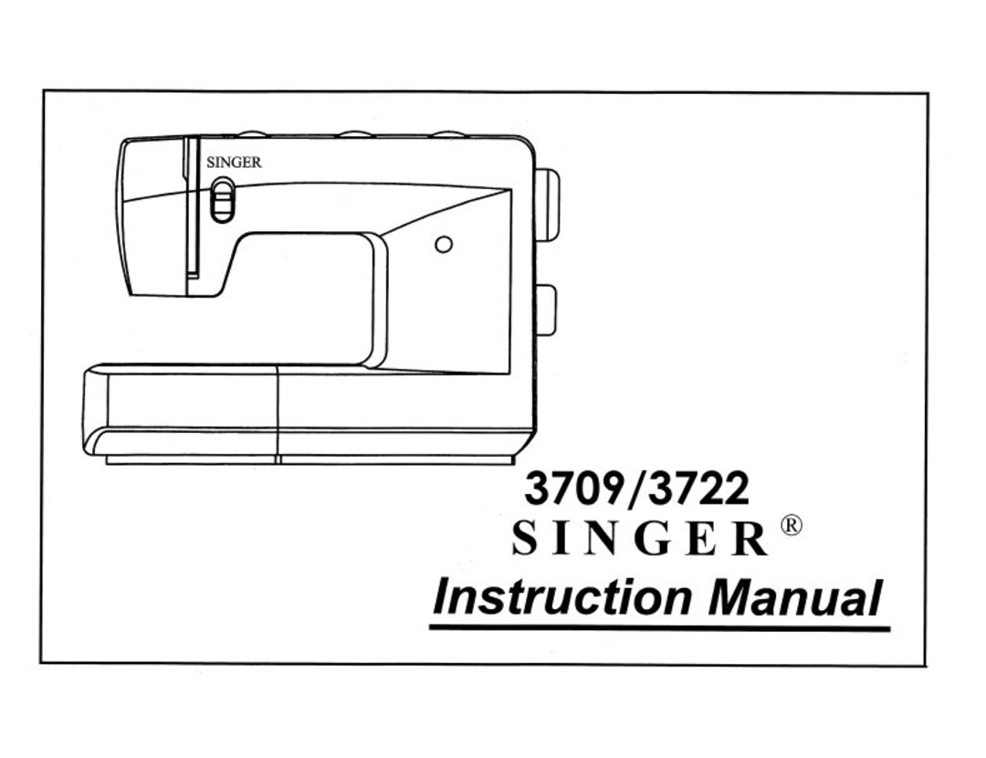 SINGER 3709 3722 Instruction Manual Sewing Machine in ENGLISH - Etsy