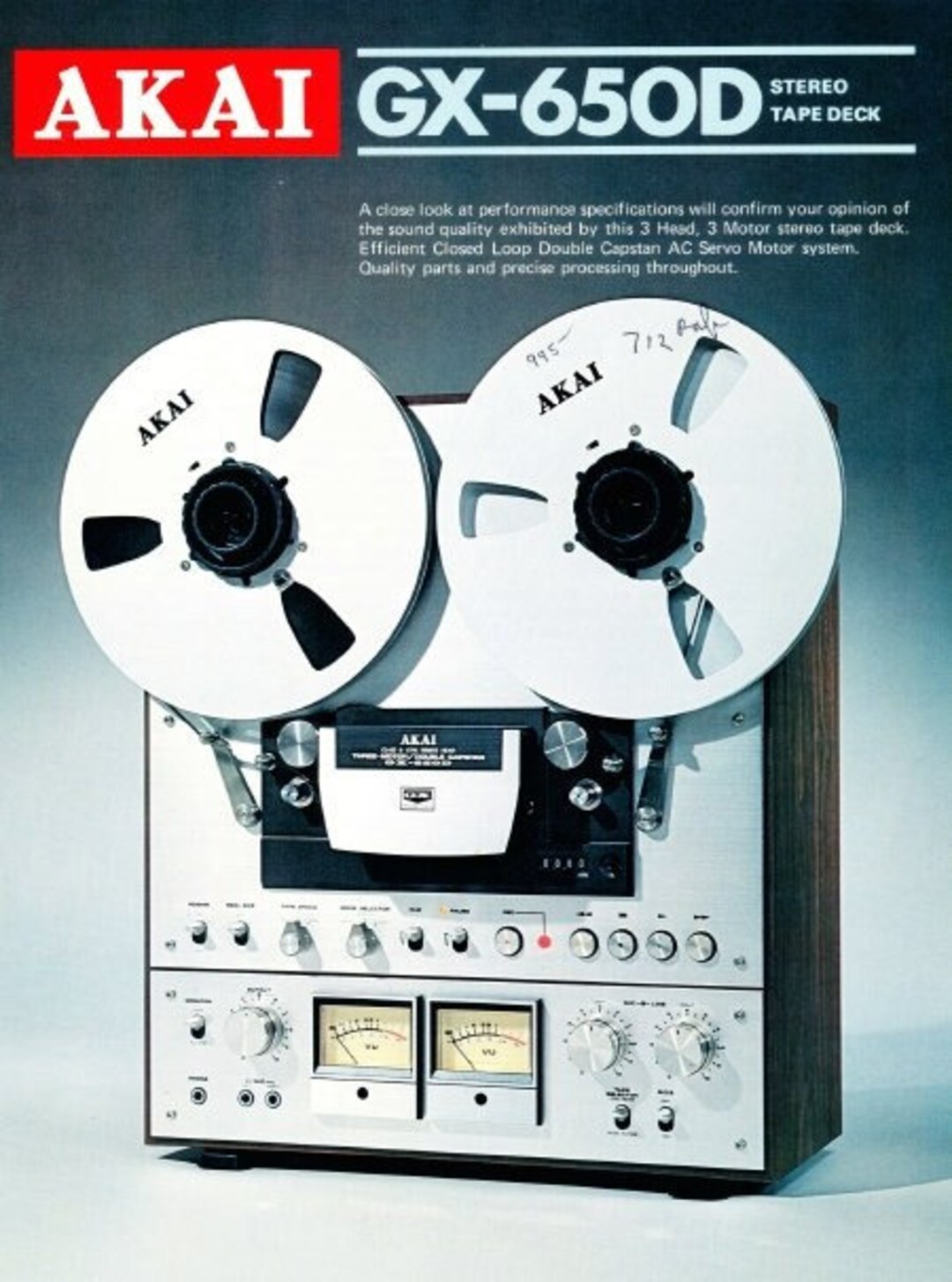 AKAI GX-650D Catalog Stereo Tape Deck Including Technical Data in
