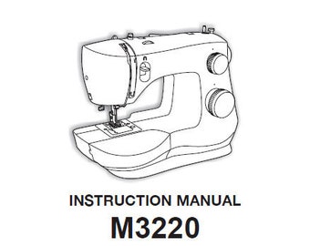 SINGER M3220 Instruction Manual Sewing Machine 33 Pages in English. Pdf Download. MORE MANUALS @ themanualsservice dot com