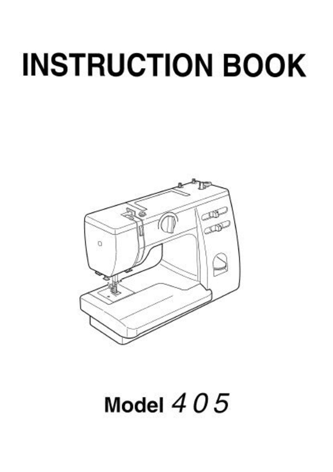 JANOME 405 取扱説明書 ミシン（英語）。その他のマニュアルは