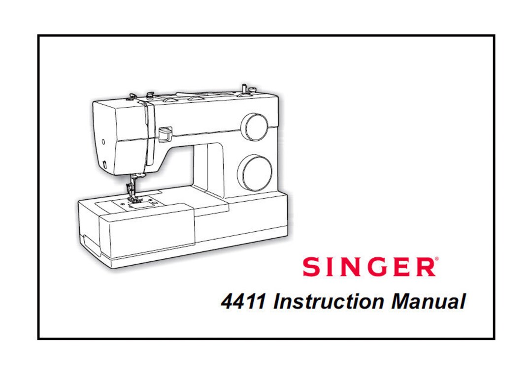 SINGER 4411 Instruction Manual Sewing Machine in ENGLISH Etsy