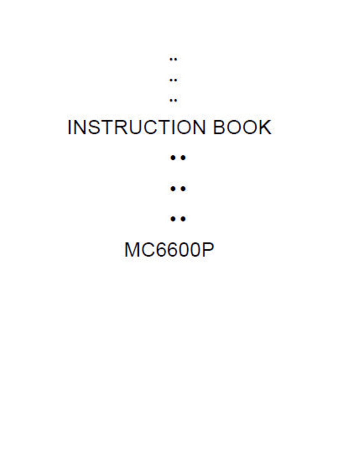JANOME Memory Craft 6600 Professional MC6600P Instruction Book Sewing